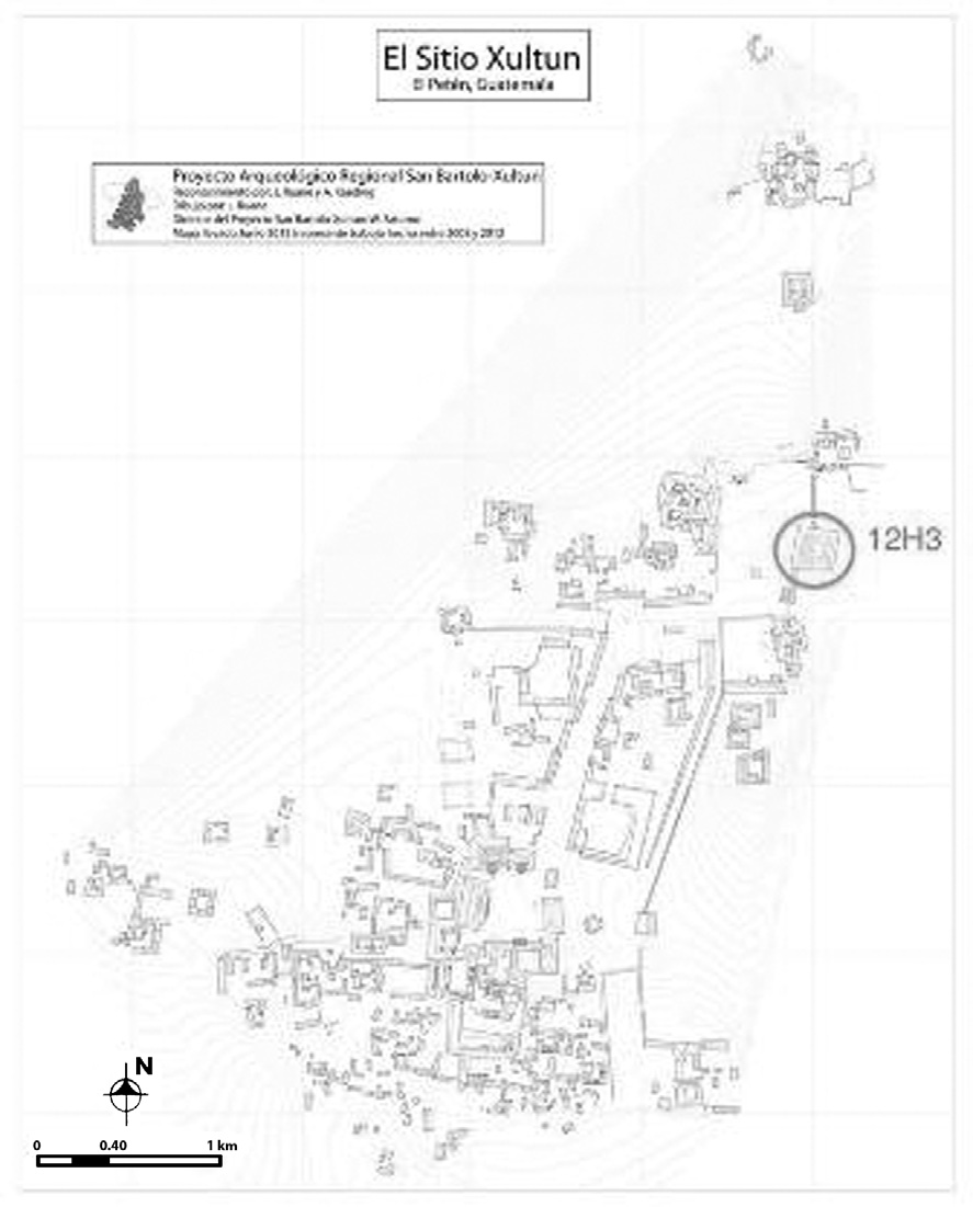 007 La Pirámide 12H3 del sitio arqueológico Xultun, Petén. Transición